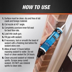 Dap 08642 9.8 Fl Oz Dow Corning® Black Silicone Sealant Pack Of 12 (Pack of 12)
