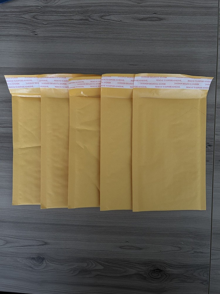 Kraft Bubble Mailers 4inches X 7Inches 4×7 5 Pieces Shipping Envelopes Easy Seal