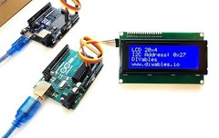 LCD 20×4 I2C TWI Display Module Blue Backlight Adjustable Contrast Arduino Uno