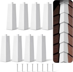 Elegant 8 Inch White Aluminum Siding Corner Caps – Easy Installation Included