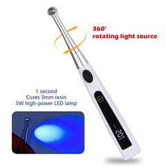 Dental Cordless LED Curing Light Lamp 1 Second Cure 800-2400mw/cm²