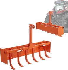 55 Inch Tractor Box Blade Scraper Heavy Duty CAT 0 Land Leveler 6 Ripper Teeth