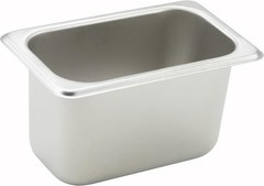 1/9 Size Steam Pan, 4-Inch, Stainless Steel