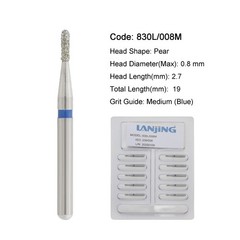 Dental Burs Diamond Egg Football FG Pear Round End Taper Cylinder High Speed 830