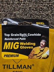 Tillman 50XL Premium Top Grain and Split Cowhide Welding Gloves MIG XLarge