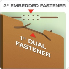 Pendaflex Pressboard End-Tab Classification Folders Letter Size 2 Dividers 2.5