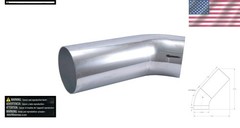 Lightweight 4″ 45° Polished Aluminum Elbow with 7″ Leg – Grade 6063 Construction