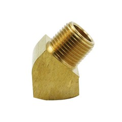 45 Degree 1/8″ NPT Female x Male, Pack Of 2,Brass