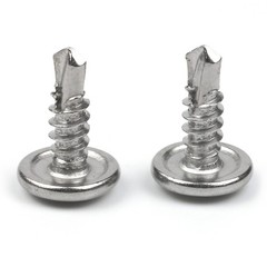 Jetovo 100 Pack 410 Stainless Steel Wafer Head 0.5 inches, silver tone