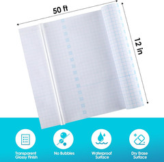 Self Adhesive Laminating Roll 12″ X 50FT, Self Laminating Sheets | Transparent S