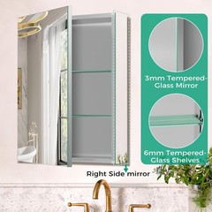 HABIUBIU 20 x 26 in Medicine Cabinet Mirror,Bathroom 20 x 26 inches, Silvery
