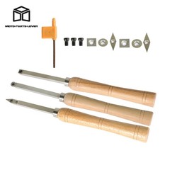 3 Pcs Set Carbide Woodturning Tool Mini Size Diamond Shape Round & Square Tool