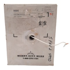 Windy City Wire 004324 Multi-Conductor Cable 22AWG, 2 Conductors, 350ft Length