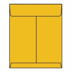 Open End Catalog Envelopes, 10″ x 13″, 24#, Tan / Brown Kraft, Center Seam (Box