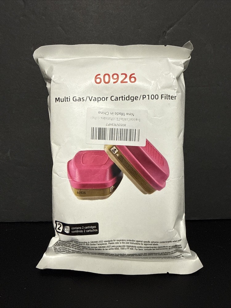 NEW 60926 2 Pack For P100 Filter Multi Gas/Vapor Cartridge Exp 11/2029
