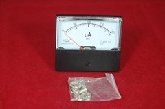 1PC DC 0-200uA Analog Ammeter Panel AMP Current Meter 60*70MM direct Connect