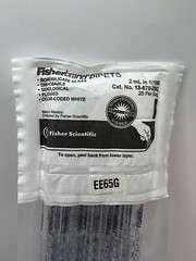 Fisher Pipets 2z mL in 1/10, borosilicate glass – 10 Packs of 25 – 250 Total