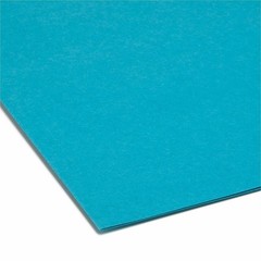 Smead SMD13134 Teal File Folders 1/3 Tab Cut 0.75″ Exp 100/Box