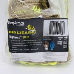 HexArmor Rig Lizard 2030 Work Glove Sz XXL(11) Mechanic Synthetic Leather 1 Pair