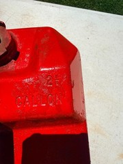 Vintage Metal BLITZ 2.5 Gallon Gas Can DOT-5 L USMC 20-2 1/2-84