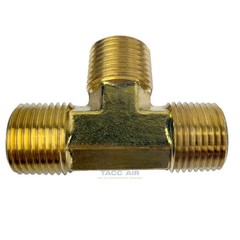 1/2″ x 1/2″ x 1/2″ NPT Male Equal Pipe Tee Brass 3 Way MNPT Fitting