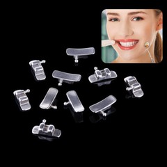 100 Pcs 10 Packs Dental Orthodontic Lingual Sheath Left/Right with Hooks
