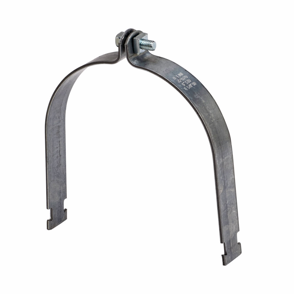 B-Line B2020PAZN 6 Inch Pre-Assembled Conduit Clamp 11 Gauge Zinc Plated Steel