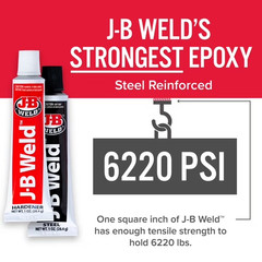 Strongest Metal Steel Aluminum Bond Adhesive Cold Weld Reinforced Epoxy Glue 2oz