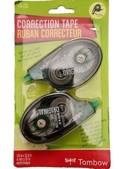 Tombow Original Correction Tape 1/6″ X 32.8ft Single Line 2ct
