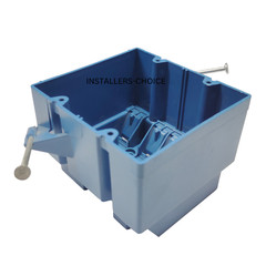 5 pcs 2-Gang 32 Cu In New Work ETL Nail on Electrical Switch & Outlet Box Blue