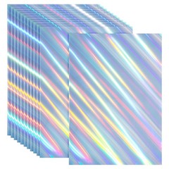 12x8in Printable Holographic Sticker Paper 12 Sheets Slanted Beam Pattern