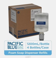(4) Pacific Blue Ultra Gentle 1200ML Foam Hand Soap Refill 43714 Georgia Pacific