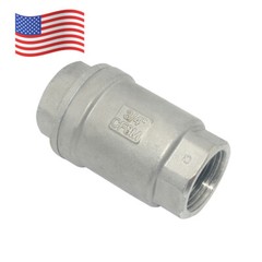 3/4″ in inch Spring Loaded In-line NPT Threaded Check Valve Stainless Steel