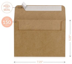 Sweetzer & Orange, Kraft Envelopes Self Seal. 100x Envelope with Box. Mailing…