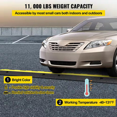 Cable Protector Ramp 2-Channels Modular Speed Bump Hump Rubber 11000 Lbs. Load f