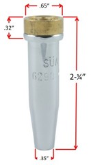 SÜA – Oxy/Propane Cutting Tips Replacement for 6290-NX – Select Qtty and Sizes