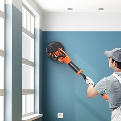 Electric Foldable Drywall Sander 6 Variable Speeds 750W with Vacuum & LED Lights