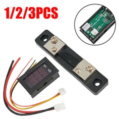 DC 0-100V 50A Voltmeter ammeter LED-Dual Digital Volt Amp Meter Gauge W/ Shunt-
