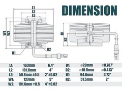 VIB200 12VDC Vibrator Vibration Motor for Salt Sand Spreader, Mixer 75Hz 200LBS