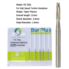 Wave Dental Carbide Burs FG 556 557 169L 701L High Speed Burs Friction Crip 19mm