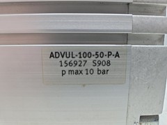 Festo ADVUL-100-50-P-A Compact Pneumatic Cylinder 50mm Stroke 100mm Bore 145 Psi