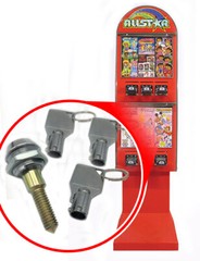 Lock & Key Replacement All Star Sticker Tattoo Vending Machine Variation