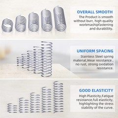 300 Pcs Compression Springs Assortment Kit, Stainless Steel Springs,Mini Spring