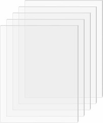 [5-Pack] SimbaLux® Acrylic Sheet Clear 8”x10” 0.08” Thick (2mm) Plexiglass