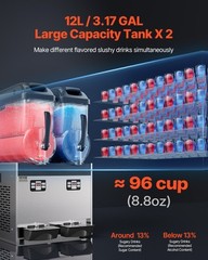 VEVOR Tank Commercial Slushy Machine Margarita Smoothie Frozen Drink Maker