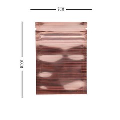 100x Ultra Clear Front & Orange Line Interior Zip Lock Bags 7x10cm 2.75x4in
