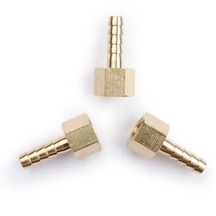 U.S. Solid 3pcs Brass Hose Fitting Pipe Adapter 1/4″ Barb To 1/8″ NPT Female