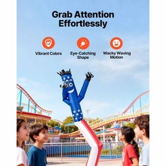 Uimoso Inflatable Tube Figure with 1 HP Blower Fan, 20 ft Tall Waving Display