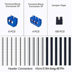 174-Piece PCB Circuit Board Prototype Kit, Double-Sided Perf Boards in 6 Size…