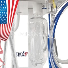 Dental Delivery Unit System 4H Cart Treatment Work Compressor+3-Way Syringe